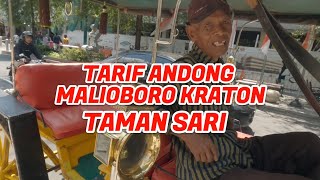 TARIF NAIK ANDONG DARI MALIOBORO KE KRATON DAN TAMANSARI [upl. by Schubert]