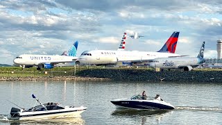 Gravelly Point Park in Arlington Virginia USA Plane Spotting Reagan National Airport  DCA [upl. by Ydac769]