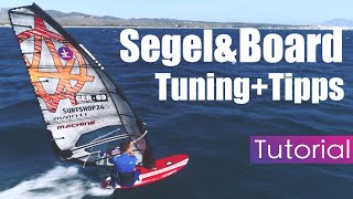 WindsurfTutorial Board amp Segel Aufbauen und Trimmen ✅ [upl. by Lorenza]