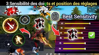 Top 3 des meilleurs paramètres HUD personnalisés 😈 Free Fire Nouvelle sensibilité du tir à la tête [upl. by Arthur]