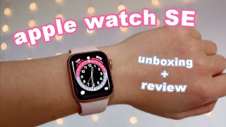 gold Apple Watch SE unboxing  set up  Is it better than the 6 [upl. by Ballard]