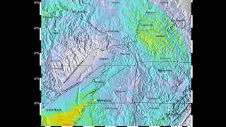 Computer Simulation of M 77 New Madrid Earthquake [upl. by Atikim]