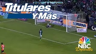 Gol de Hirving Lozano  León 13 Pachuca  Titulares y Más  NBC Deportes [upl. by Anstus728]