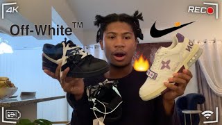 UNBOXING OFF WHITE LOT DUNKS FT HIFOOTRU  THESE ARE HEAT 😱🔥 [upl. by Haridan]