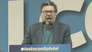 GIORGETTI FA CHIAREZZA SULLE TASSE DAL PALCO DI PONTIDA [upl. by Reifnnej]