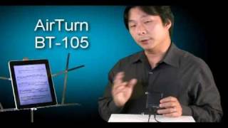 Hands Free Page Turns for iPad Musicians with the AirTurn BT105 Bluetooth Page Turner [upl. by Guria]