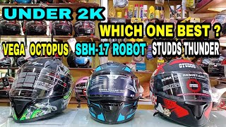 UNDER 2K WHICH ONE BEST  VEGA OCTOPUS  SBH17 ROBOT STUDDS THUNDER  REVIEW IN HINDI [upl. by Asalocin]