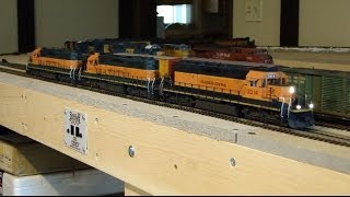 Custom Kato Seaboard Central ExBNSF SD402s [upl. by Gothurd]