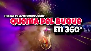 Quema del Buque en 360°  Fiestas de la Virgen del Cisne 2024 [upl. by Philly]