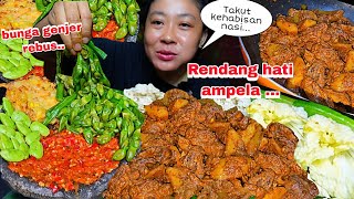 TAKUT NASI HABIS 🤣‼️MASAK RENDANG HATI AMPELA KENTANGSAMBAL UKLEKNYA KAHABISAN [upl. by Ungley882]