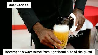 Beer Service  Waiters Training  Hotel Management Hospitality Industry  Hotel  Service Nexus [upl. by Auqenahc832]