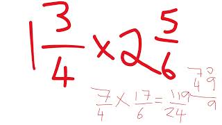 Multiplying Mixed Fractions ks3 maths gcse maths ks2 maths functional skills maths level 12 entry 3 [upl. by Odragde]