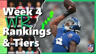 Week 4  Wide Receiver Rankings amp Tiers Top 40  Fantasy Football [upl. by Monjan]