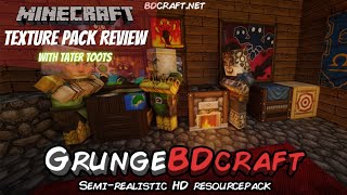 GrungeBDcraft official trailer  Minecraft Texture Pack Review [upl. by Ayana537]