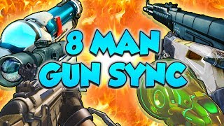 One of the BIGGEST Gun Sync Collabs Ever  8 Man Gun Sync [upl. by Ivon]