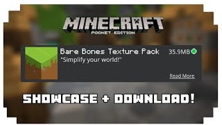 Barebones Texture Pack For MCPE  Showcase  Download links [upl. by Adnolat]