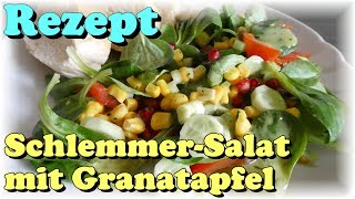 Schlemmer Salat Rezept Feldsalat mit Granatapfel  Inspired by Klicki Bunti  Jamie Oliver [upl. by Haiel55]