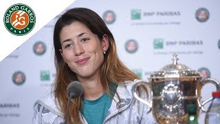 Garbine Muguruza  Press Conference after Final 2016  RolandGarros [upl. by Ydrah]