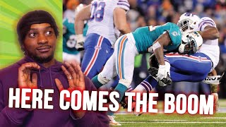 EUROPEAN REACTS TO AMERICAN FOOTBALL BIGGEST HITS PT2 HERE COMES THE BOOM [upl. by Eno]