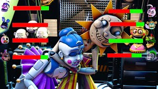 SFM FNaF Top 5 SISTER LOCATION vs Fights WITH Healthbars [upl. by Harifaz]