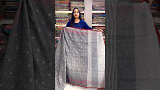 New linen saree designlinen saree manufacturer linenfashion linenlove sari sareefashion [upl. by Dalpe]