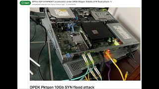 BPFire XDP SYNPROXY under DPDK Pktgen 10Gbit SYN Flood Attack [upl. by Humbert]