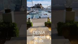 Denia Spain costablanca 4K Walk in the Sunset Marina El Portet 4K Beautiful Places denia [upl. by Helena]