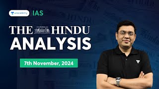 The Hindu Newspaper Analysis LIVE  7th November  UPSC Current Affairs Today  Mukesh Jha [upl. by Allbee]