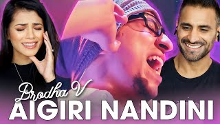 AIGIRI NANDINI Hip Hop Version  Brodha V LIVE in Bangalore  REACTION [upl. by Nyladgam]