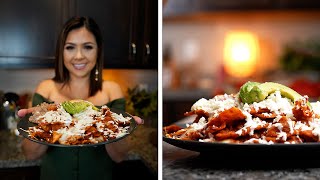 How To Make The Best RED CHILAQUILES  Chilaquiles Rojos [upl. by Elorak895]