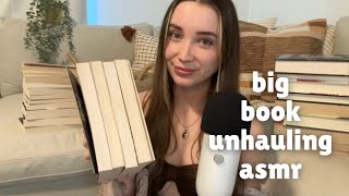 Huge ASMR Book Unhauling 📚 Tapping and Whispering [upl. by Redman131]