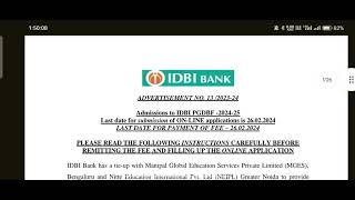 IDBI BANK RECRUITMENT [upl. by Becca]