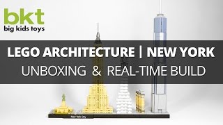 Lego Architecture New York Skyline 21028 – Unboxing  Review and RealTime Build [upl. by Onafets753]