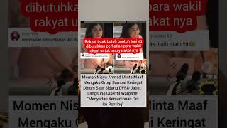 Nisya Ahmad keringat dingin Saat Sidang DPRD Jabar nisyaahmad jawabarat [upl. by Quintina538]