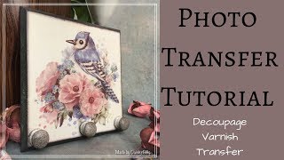 HOW TO TRANSFER PHOTO ON TO WOOD  DECOUPAGE TUTORIAL [upl. by Lin168]