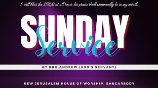 Sunday Service by Bro Andrew  Gods Servant II Sangareddy  03032024 [upl. by Ittap]