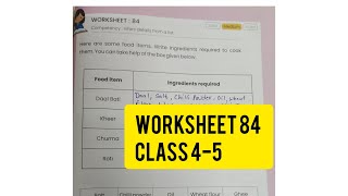 worksheet 84 class 45worksheetclass4class5manishakinraवर्कशीटवर्कबुकworkbookworkbookenglish [upl. by Notxed]