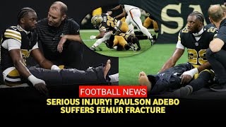 Saints cornerback Paulson Adebo breaks right femur in blowout loss to Broncos [upl. by Oludoet]