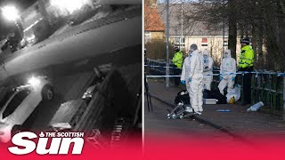 Chilling moment Greenock dad is gunned down captured on Ring doorbell as EIGHT gun shots heard [upl. by Dilisio715]