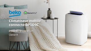 Beko Air 2022 Climatiseur mobile connecté non réversible BP109C [upl. by Campman175]