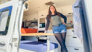 VAN TOUR  SOLO FEMALE TRAVELER with dog  Van Life NOMAD Girlies [upl. by Schonfeld]