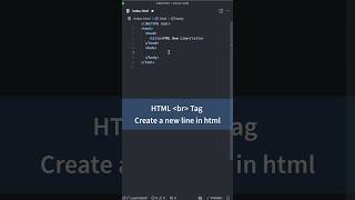 How to create a new line in HTML using br Tag  HTML CSS Tutorial for Beginners html [upl. by Gibe]