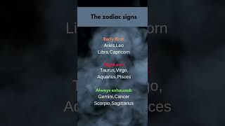 Zodiac Signs Up Early Up Late or Just Over It [upl. by Kaltman]