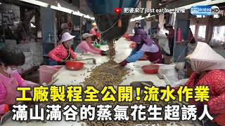 工廠製程全公開！療癒流水作業 滿山滿谷的蒸氣花生超誘人 ChinaTimes [upl. by Airal857]