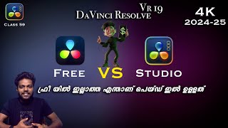 deference between davinci resolve free version and resolve Studio paid version malayalam [upl. by Norford]