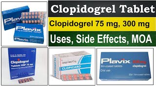 clopidogrel 75 mg 300 mg tablet  Mode of action  Uses Side Effects Dosage Pharmacology [upl. by Adle]