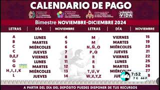 Calendario de pago Bienestar [upl. by Aileme]