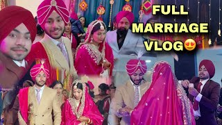 FULL MARRIAGE VLOG😍FACE REVEAL￼ KARTA😱BHABHI JI AAGYE🥰HARSH DA VIAH HOGYA [upl. by Noakes953]