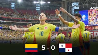 JAMES BRILLA Y COLOMBIA APLASTA A PANAMA  COLOMBIA 5 PANAMA 0  COPA AMERICA 2024 [upl. by Nehtiek]