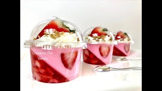 Gelatinas de fresa con Yogurt para Negocio o mesa de postres [upl. by Elliven]